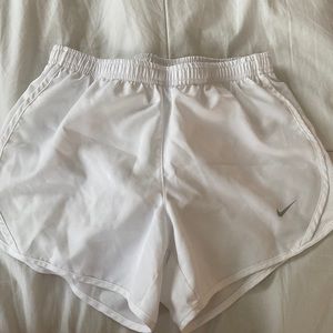 white nike shorts